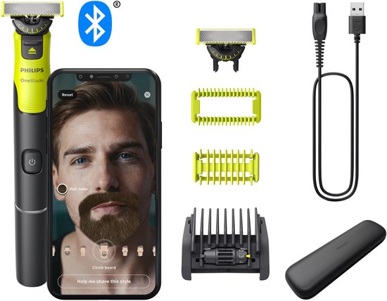 Philips OneBlade 360 Connected Face + Body - Trimmer, scheerapparaat en styler in 1 - QP4631/65