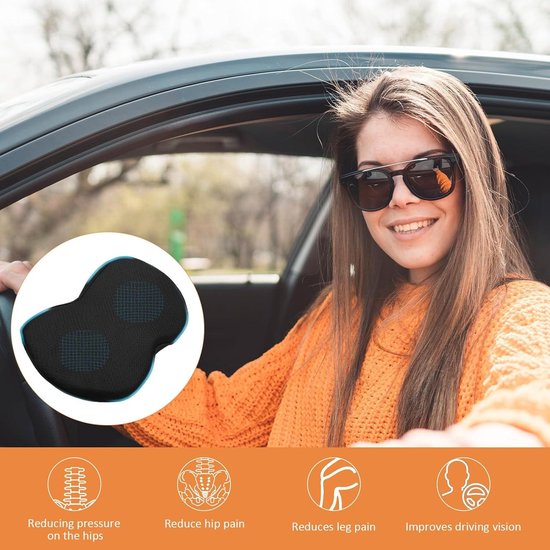 KAYBTNT Coxis Zitkussen voor auto, bestuurder, ergonomisch, comfortabel