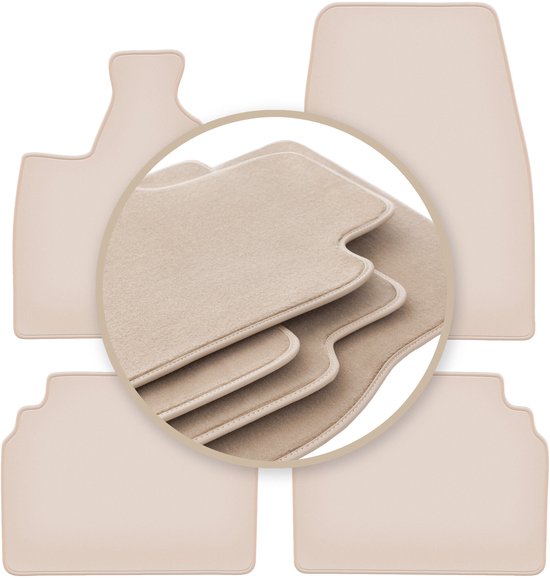 Tapis de sol beiges PREMIUM pour : BMW I3 L01 à hayon 2013-