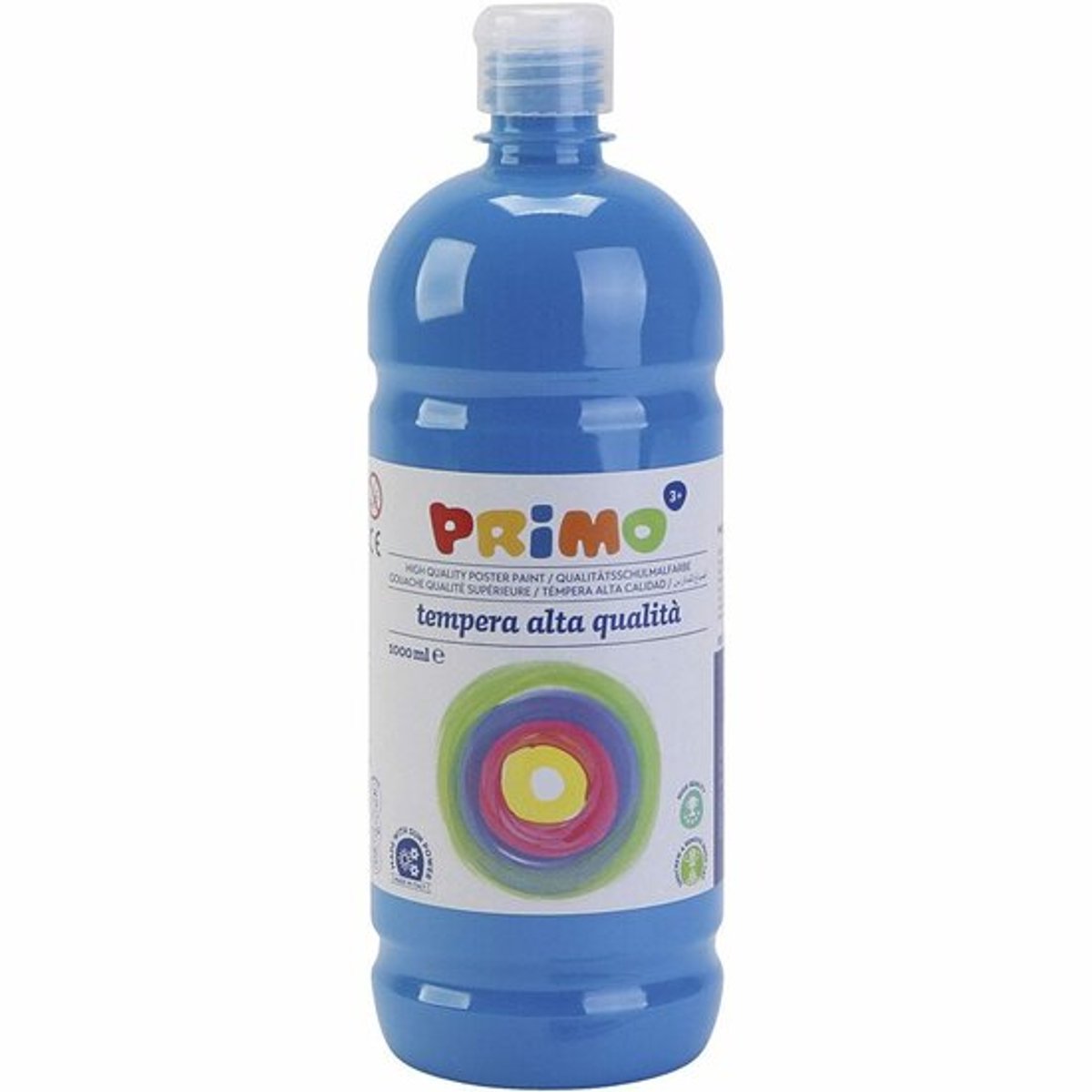Acrylverf - Blauwe Verf - Luxe Schoolverf Primair Blauw - Acrylaatverf - Acrylic paint - Matte Waterbasis Hobbyverf - Knutselen en Verven - Sneldrogende Verf - 1000ml