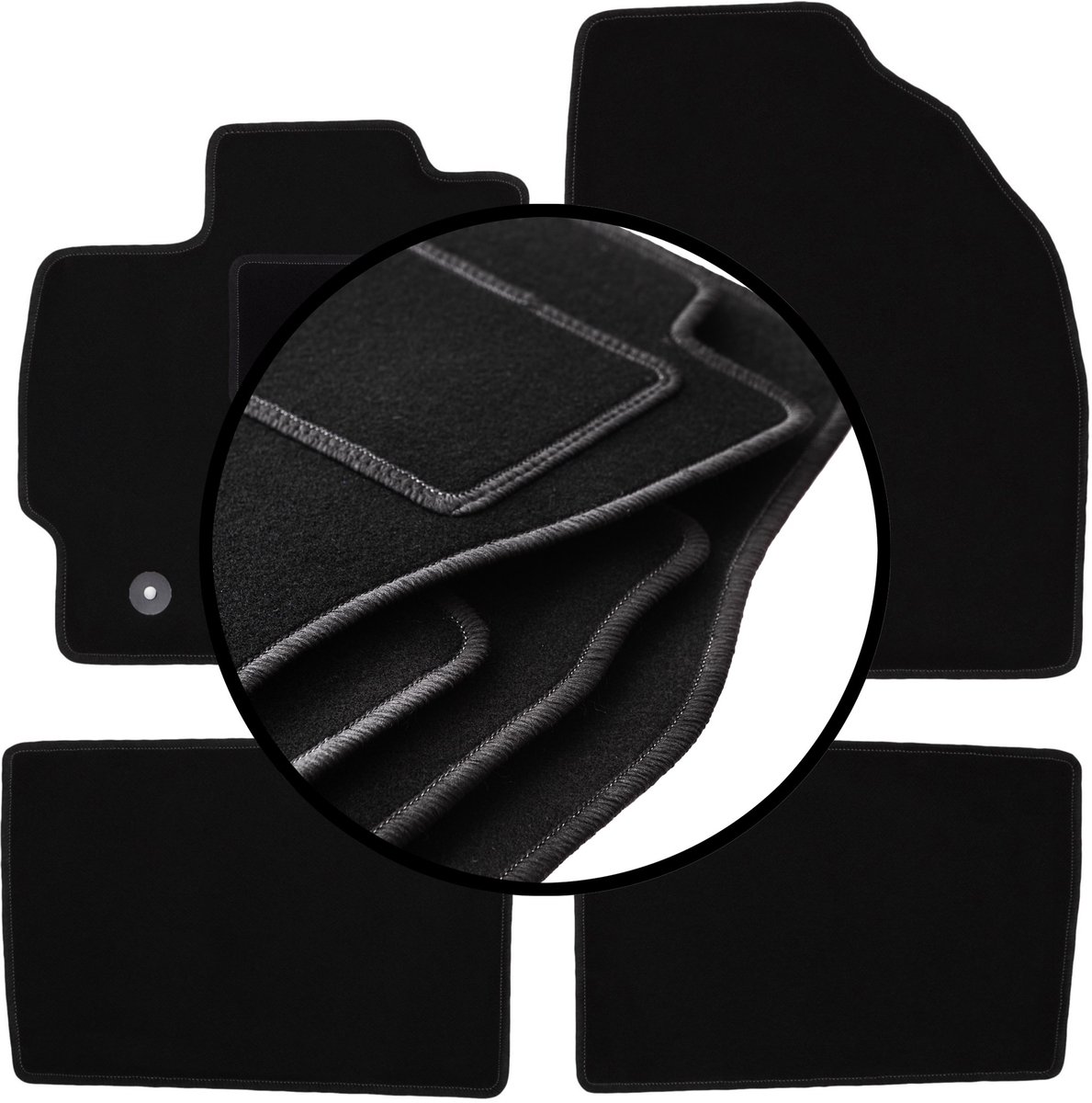 Complete set veloursmatten voor: Toyota Prius III hatchback (2009-2011)