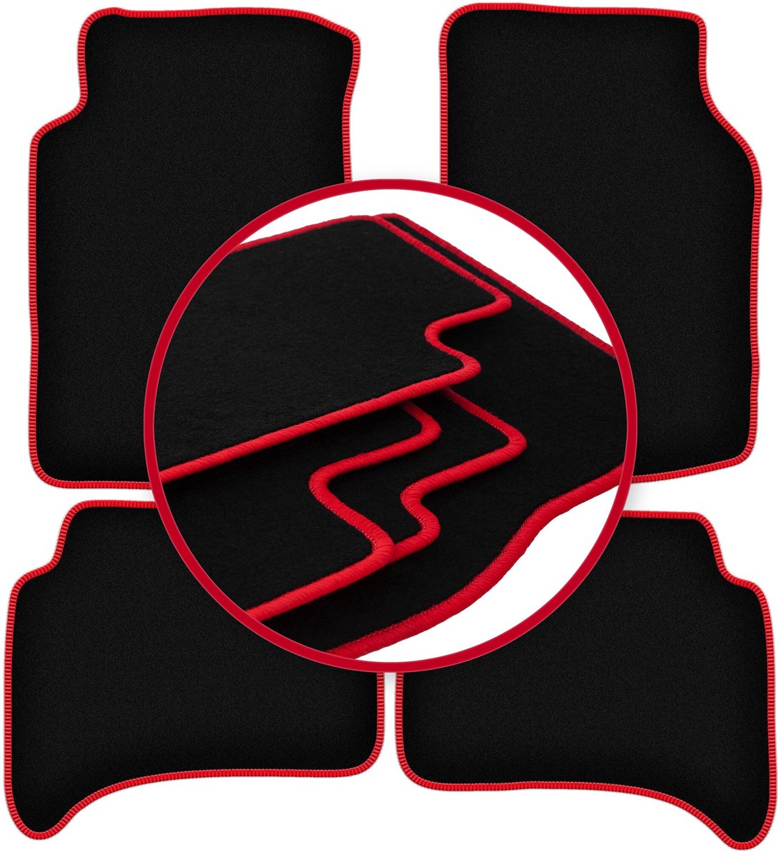 CARLUX-RED automatten voor: Kia Sportage I SUV (1995-2004)