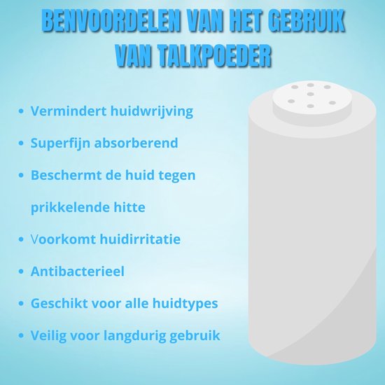 Online chemicaliën Talkpoeder 500 gram - Talkpoeder Volwassenen - Huidverzorging voor hem en haar - talkpoeder ongeparfumeerd - Talk poeder kopen onbewerkt van Online Chemicaliën — afbeelding 3