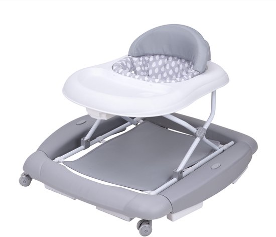 Topmark Jean - loopstoel - Inklapbare Babywalker - Schommelfunctie - Duwfuntie - incl. speelblad - Grijs van Topmark — afbeelding 4