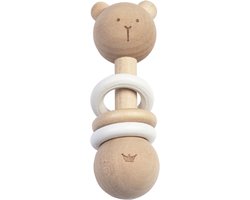 BAMBAM Eco-vriendelijk houten Rammelaar Beer - Baby cadeau