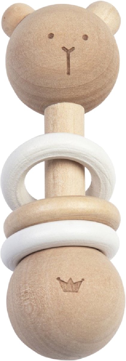 BAMBAM Eco-vriendelijk houten Rammelaar Beer - Baby cadeau