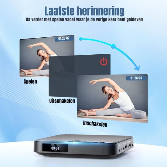 Zylo® DVD Speler met HDMI - Externe Dvd Speler - Blu Ray Spelers - Zwart - 16cm x 15cm x 4cm van Zylo® — afbeelding 2