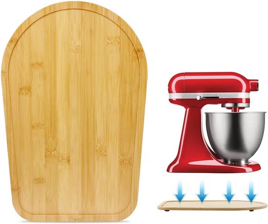 Bamboe Mixer Slider Mat voor Keukenmachines 4.5-5 Qt - Schuifmat voor Stand Mixer Accessoires van Merkloos — afbeelding 4