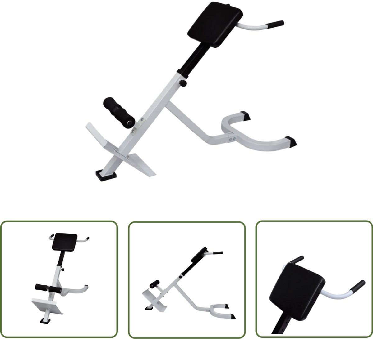 The Living Store Rugspiertrainer - Sports - Fitness - Trainingsbank 120x55x(80-90)cm - Max - 100kg
