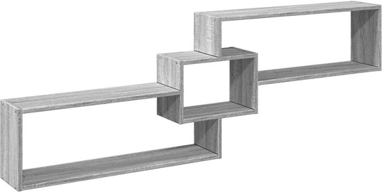 vidaXL Wandkast 158x18x53 cm bewerkt hout zwart