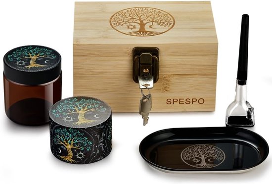 Herb Grinder 2,5 inch | Premium Kruidenmolen 4delig met Schorpioen Reliëf - Zwart