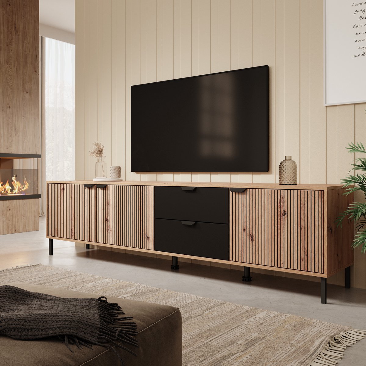 Meubella - TV-Meubel Malaika - Eiken - 208 cm