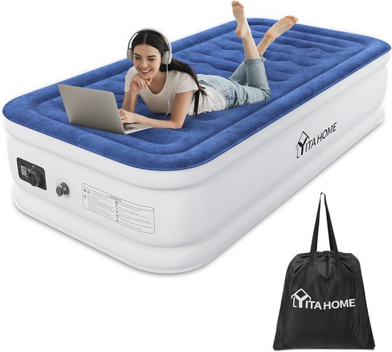 iDOO Air Mattress for 1 Person Guest Bed with Electric Pump