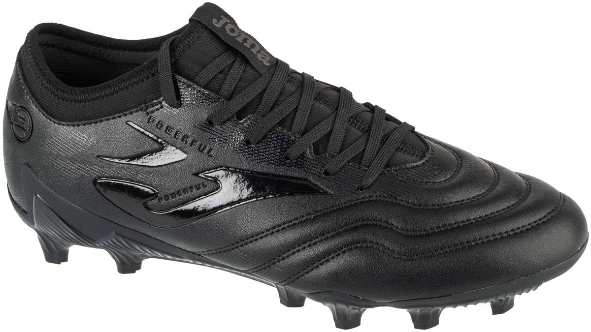 Zwarte Joma Powerful 25 POWS FG voetbalschoenen voor mannen, maat 41, van synthetisch leder met kurken zolen.