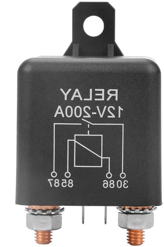 Relé De Arranque - 12V 200A Relé De Arranque Placa Trasera Bomba De Aceite De Arranque Rele De Interruptor Normalmente Abierto Magnetico