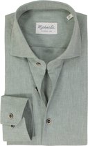Chemise homme Michaelis slim fit - popeline - verte - Repassage facile - Col : 41