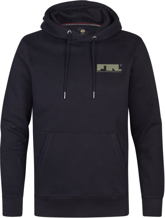 Petrol Industries - Sweat à capuche sport avec logo pour homme Traverse - Zwart - Taille XL