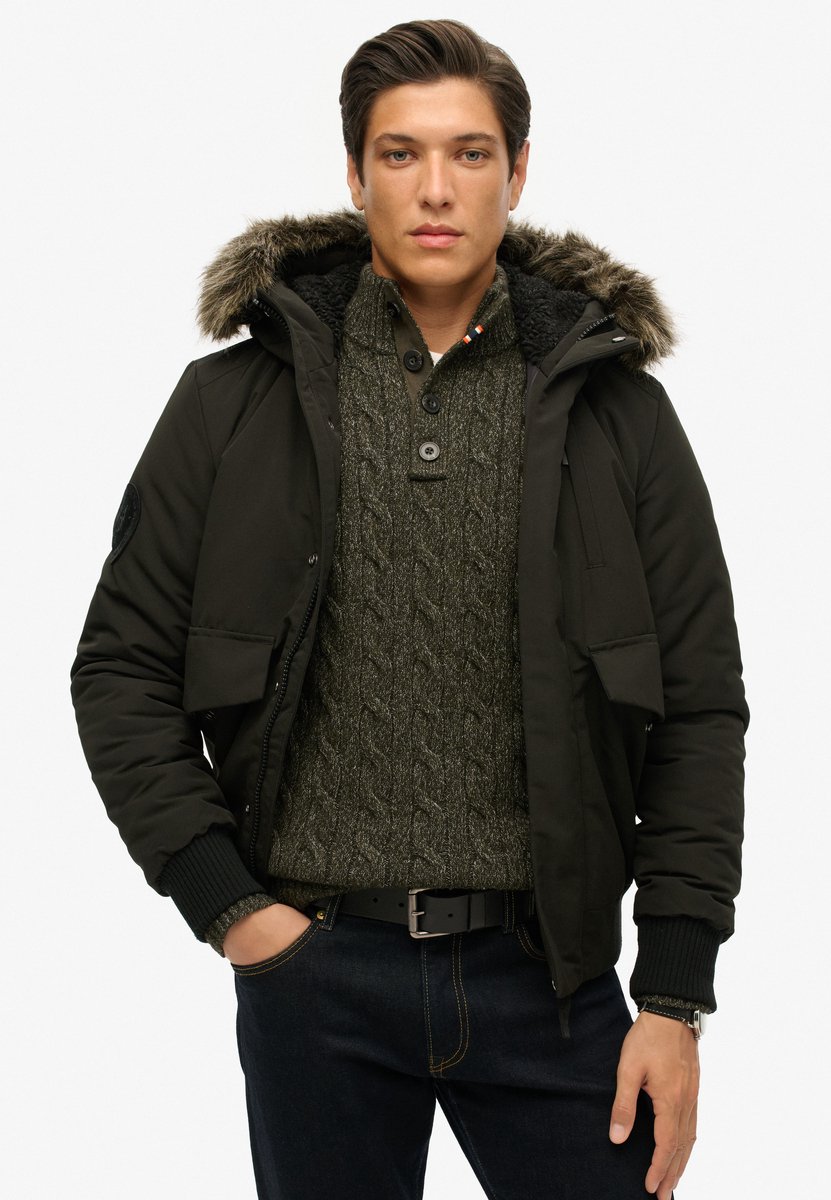 Superdry Everest Bomber Heren Jas Zwart