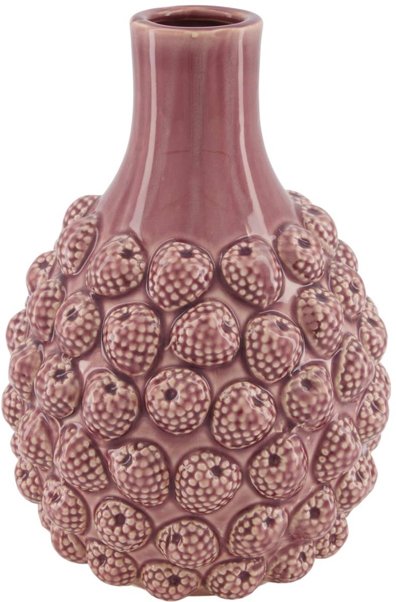 Vaas framboos keramiek Ø18,5xh27cm