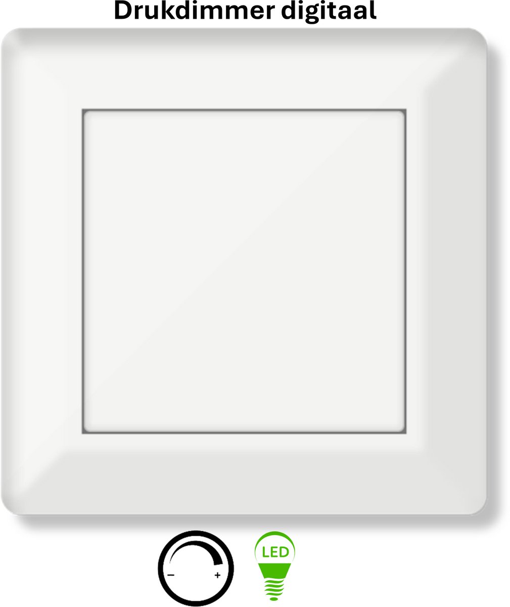 Freelux Tast Led Dimmer Inbouw | 230VAC - 250VA | Zuiver wit glans