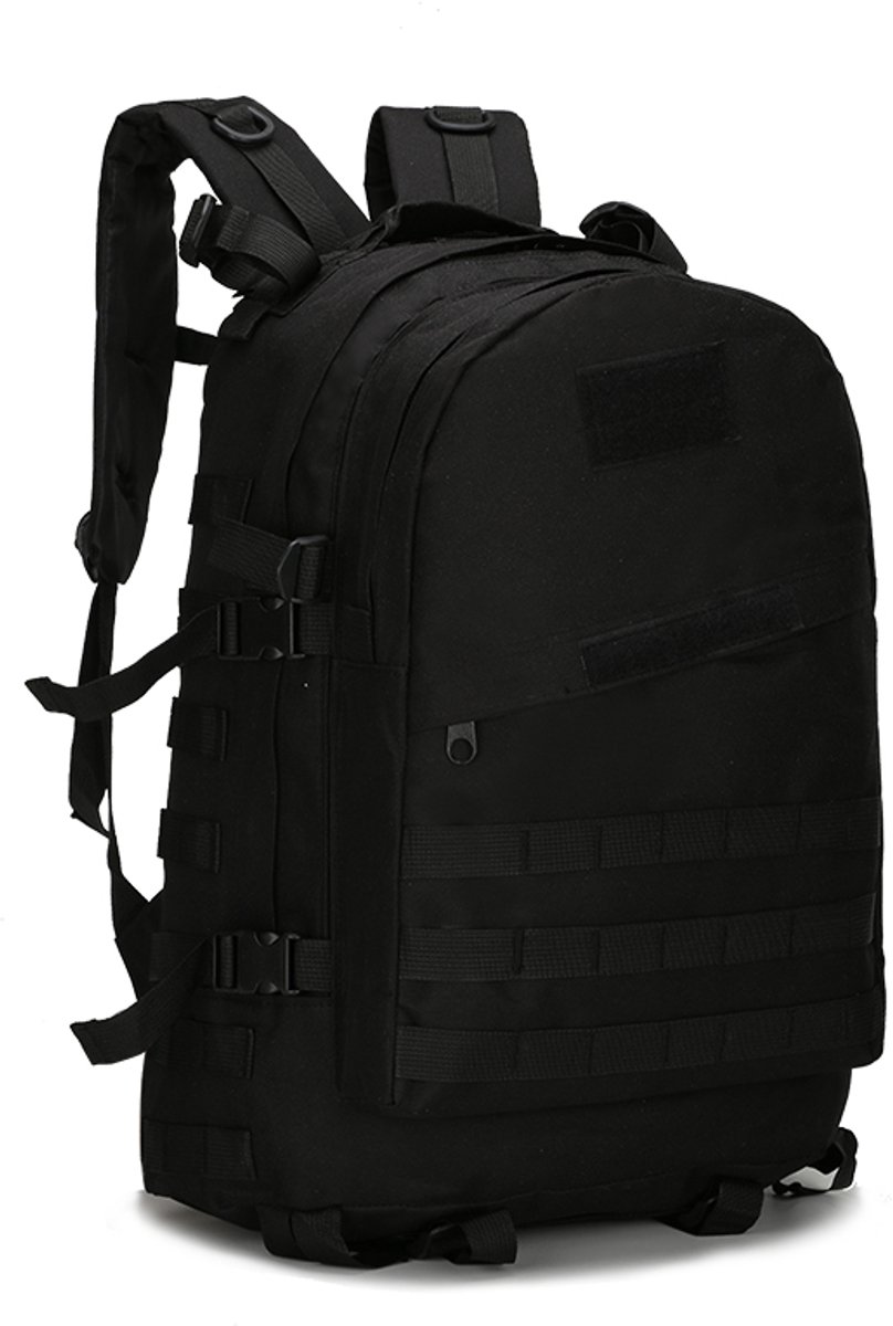 T24-F03 : ruime 48x34x20 cm Nylon Canvas rugtas, 600D, zwart. Keuze uit 13 kleuren/prints