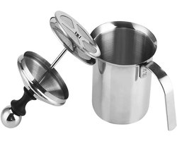 Handmatige melkopschuimer roestvrij staal voor cappuccino en latte - 400 ml