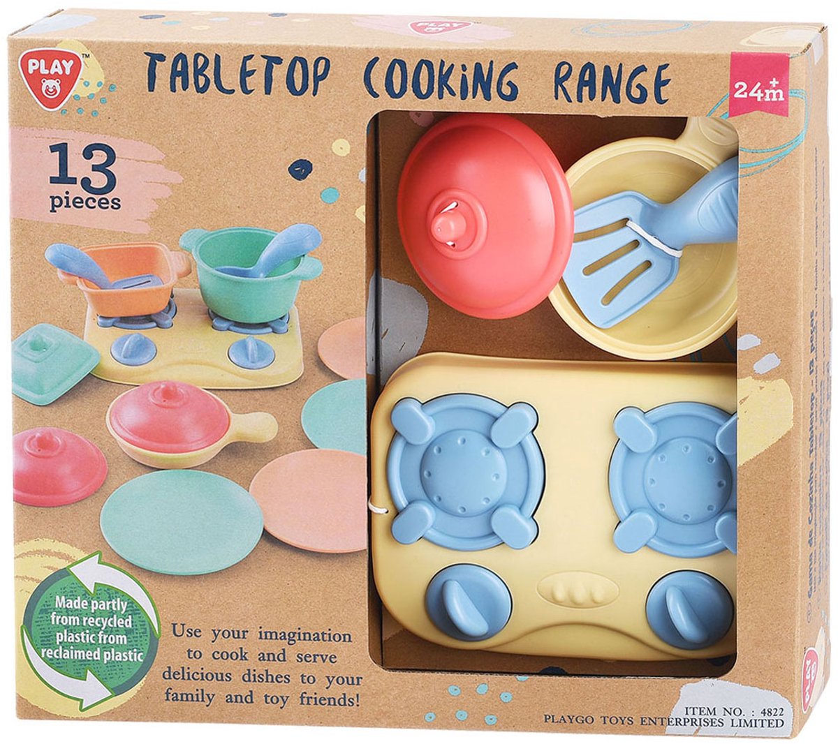 Play kookfornuis tafelblad speelset met accessoires - 13-delig - educatief speelgoed.