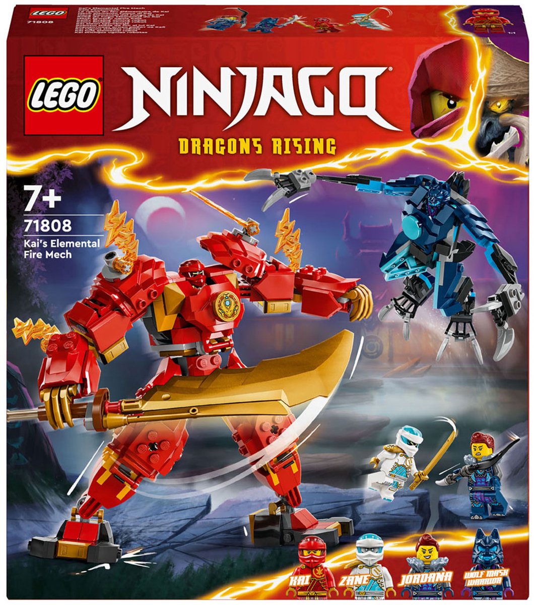 LEGO 71808 NINJAGO Kai's elementaire vuurmecha Actiefiguur Speelgoed voor Rollenspellen — afbeelding 2