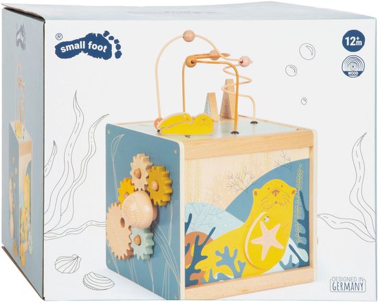 Small Foot - Houten Activiteitenkubus met Motoriekspiraal Zeekust van Small Foot — afbeelding 5