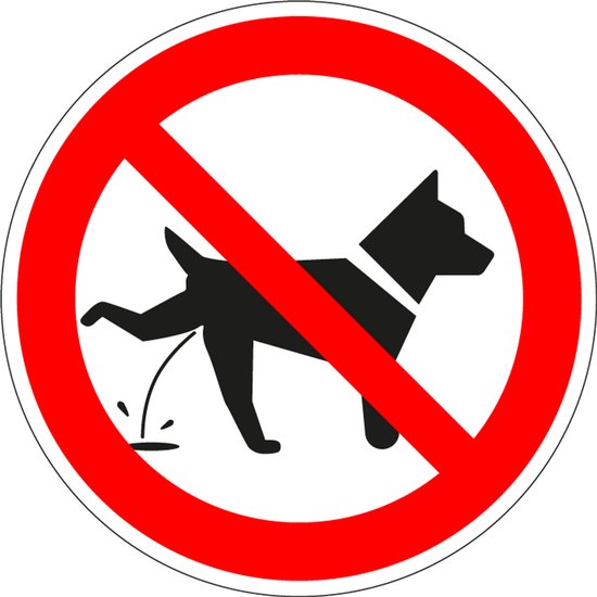 Aucun signe de pipi pour chiens 100 mm