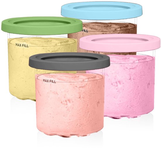 4-stuks ijsbekers met deksels | Nc300 & NC302