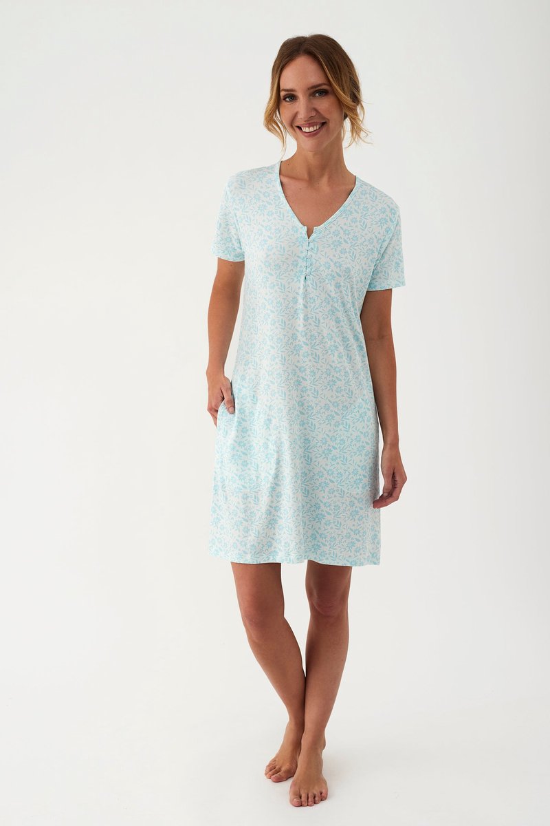 Promise - Nachthemd Floral Whisper - maat XXL - Blauw