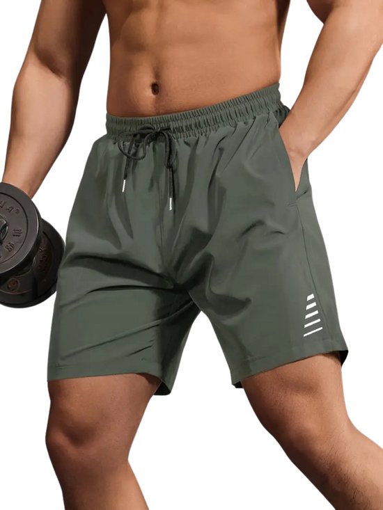 Pantalon de tennis Bovista pour homme - Short de tennis - Vêtements de tennis - Pantalon de padel - Padel - Gym - Short - Vert foncé - Taille XXL