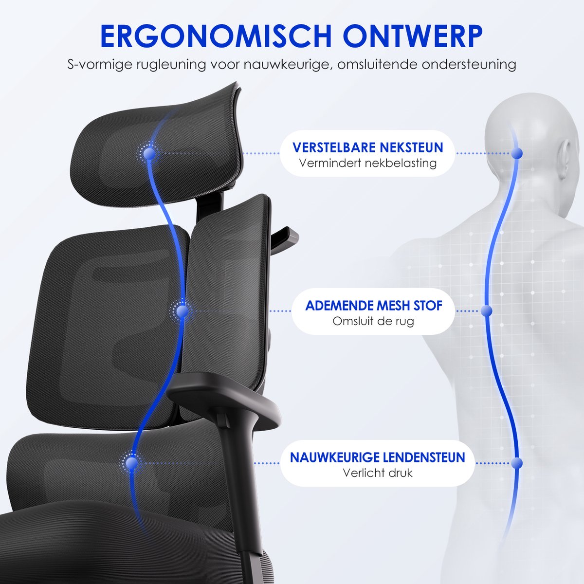 Hiaonyx bureaustoel met - afbeelding 3