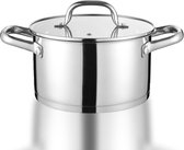 Bol.com Kookpan 22 cm - roestvrijstaal - inductiepan - 1 stuk aanbieding