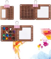 Mini aquarelset met 12 kleuren - Zakformaat aquarelset - Draagbaar