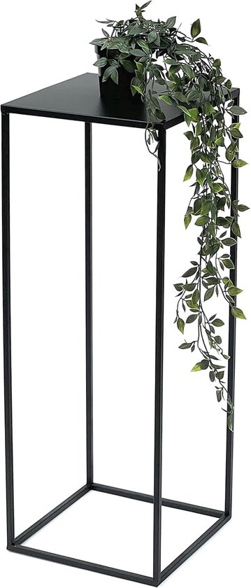 DanDiBo Bloemenkruk, metaal, goud, vierkant, 82-42 cm, bloemenstandaard