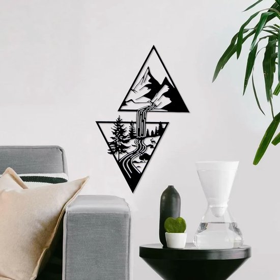 3D Wanddecoratie Zwart Metaal voor Je Ruimte