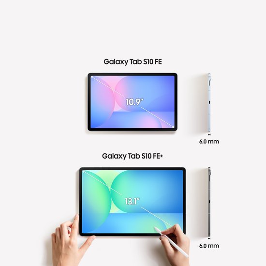 Samsung Galaxy Tab S10 FE - 128GB - Wifi - S Pen - Light Blue | bol