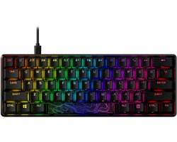 HyperX Alloy Origins 60 Gaming Toetsenbord - Mechanisch Keyboard Met Rode Lineaire Switches - RGB Verlichting - Zijdelings Bedrukte Functies - NGENUITY Software - Zwart - ANSI Indeling