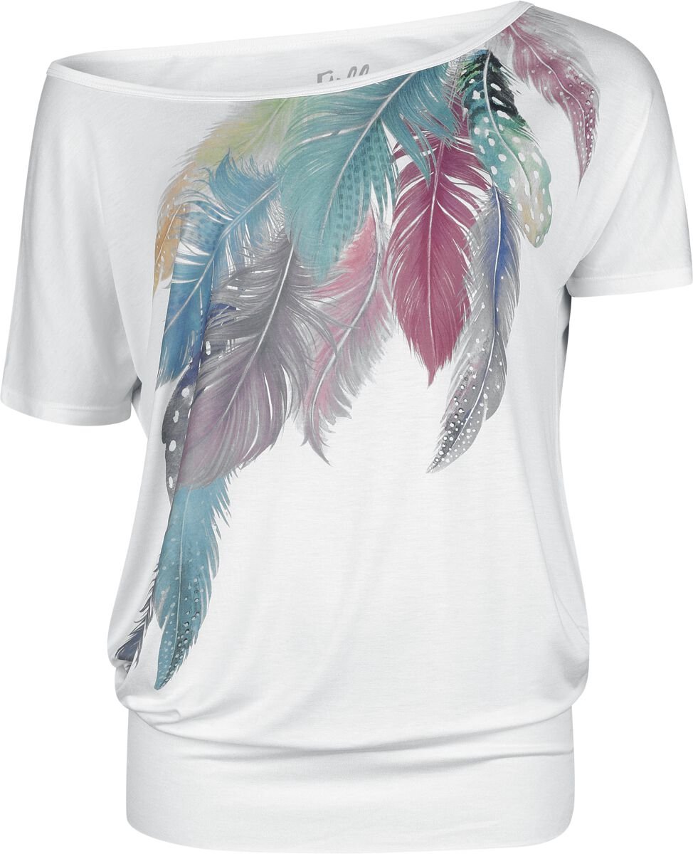 Full Volume wit T-shirt met print op de voorkant - Dames - XL