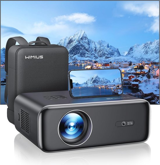 MT-VIKI 4K Smart Beamer - 18000 Lumen - Autofocus & Auto Trapezium - Android - Voor Thuisbioscoop