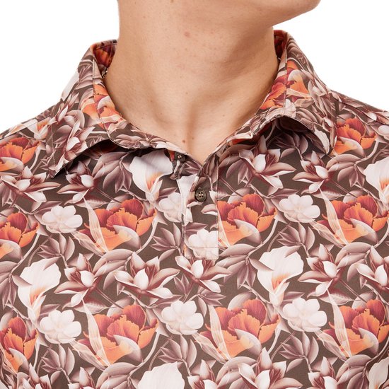 Func Factory mannen Polo orange flower maat M van Gabbiano — afbeelding 3