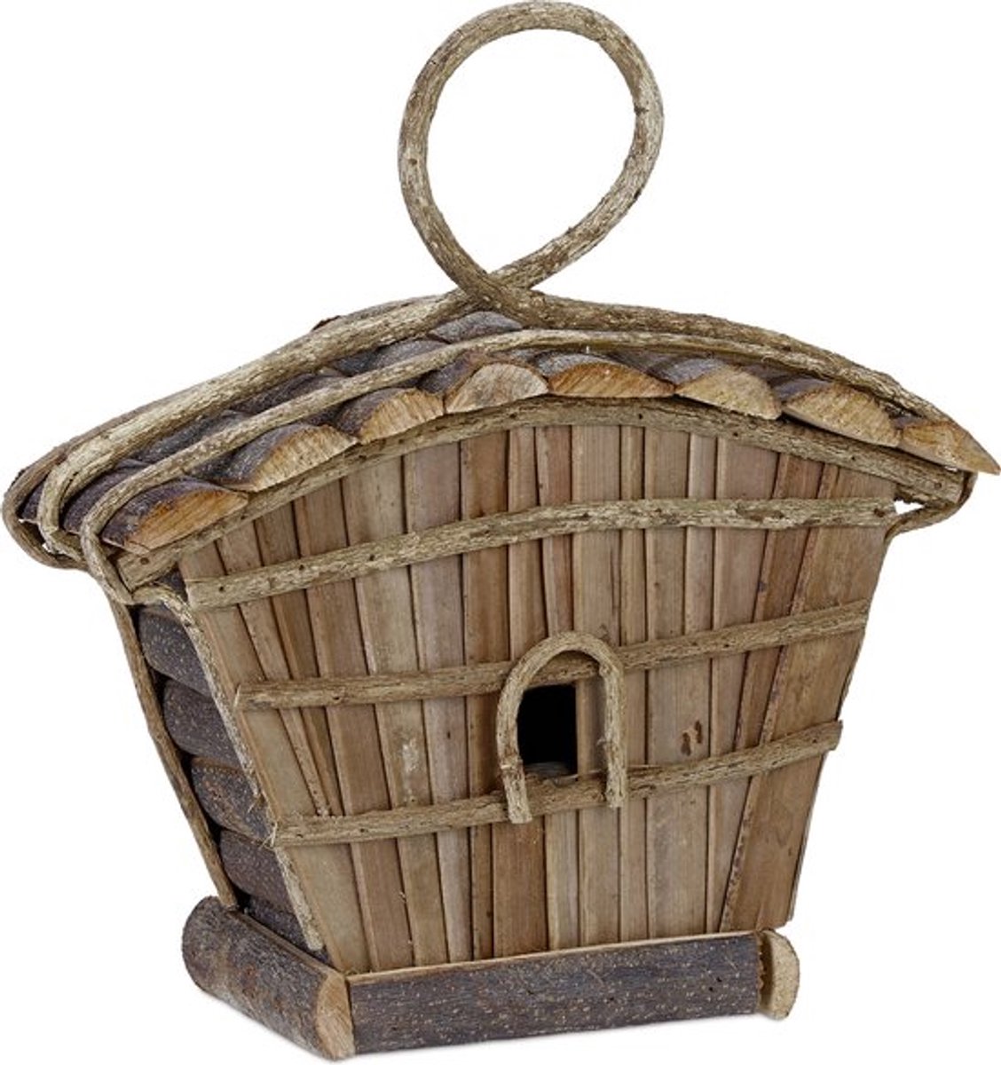 Vogelhuis decoratie - hangend - 29 x 27 x 11 cm - hout