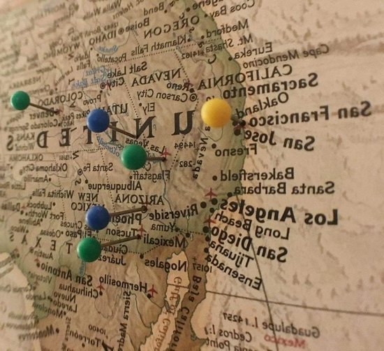 200 stuks rode pushpins, kleine ronde kop kaartspelden voor reiskaart