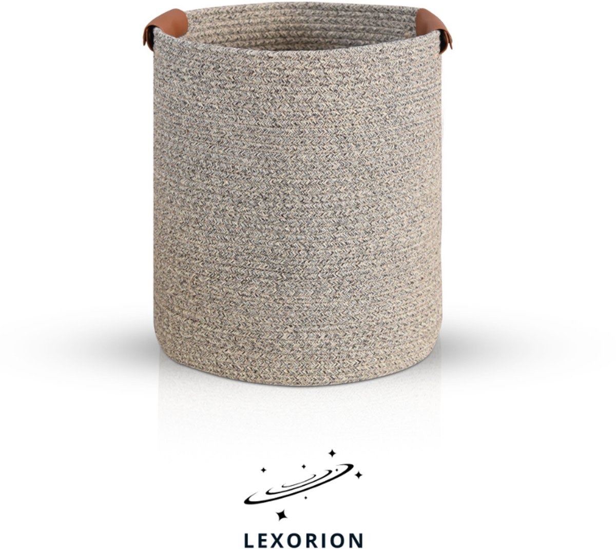 Lexorion Natura - Opbergmand - Katoenen Opbergmand - Lichtbruin - Maat L - 38x28 cm - Speelgoedmand & Badkamer Opberger - Milieuvriendelijke