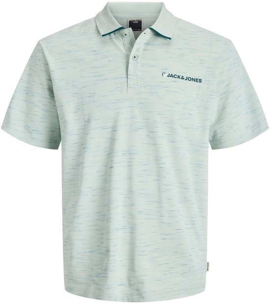 JACK&JONES PLUS JCOLOGAN INJECT POLO SS SMU PLS Heren Poloshirt - Aqua Gray