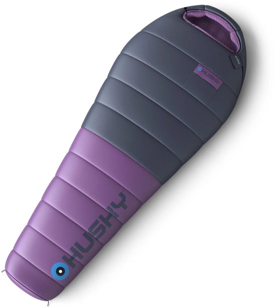 Husky mummyslaapzak voor dames dons Drape 2024 -20°C - 200 cm - Blauw met Paars van Husky — afbeelding 5