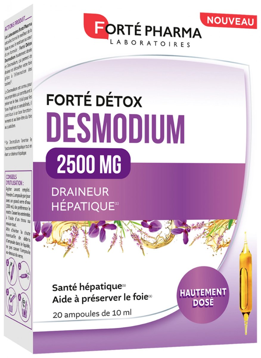 Forté Pharma Forté Détox Desmodium 2500 mg 20 Ampullen