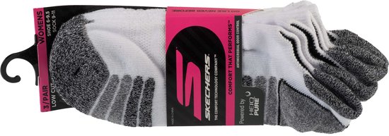 Skechers Lot de 3 paires de chaussettes pour femme Perf White Color Pop, Femme, Wit , Taille : 36-40